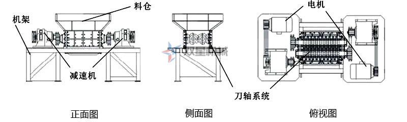 双轴撕碎机图纸